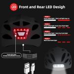 USB Helmet with LED Lights for eBikes and Scooters