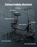 Gyroor Foldable Electric Scooter with Large Basket