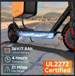 Folding Electric Scooter with Seat - 19MPH Speed