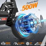 500W Electric Scooter with Off-Road Tires and Suspension