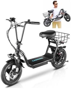 Caroma Foldable Electric Scooter with Seat, 20Mph