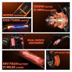 1600W Electric Scooter for Adults, 31Mph Speed