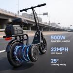 AOVOPRO 14" Foldable Electric Scooter with Suspension