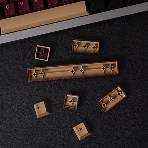 Double Shot Red Samurai Keycaps for Mechanical Keyboards