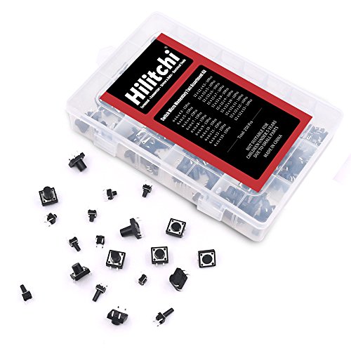 Hilitchi 250-Piece Tactile Push Button Switch Kit