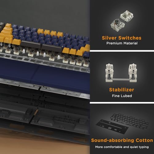 RK Royal Kludge RKS70 Split Wireless Gaming Keyboard