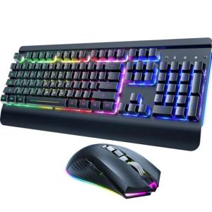 RisoPhy Wireless Gaming Keyboard and Mouse Set