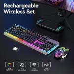 XISOGUU RGB Wireless Gaming Keyboard and Mouse Combo