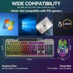 XISOGUU RGB Wireless Gaming Keyboard and Mouse Combo