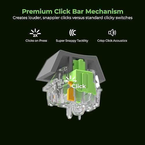 Glorious Raptor Clicky Switches: 36 PCS, Transparent