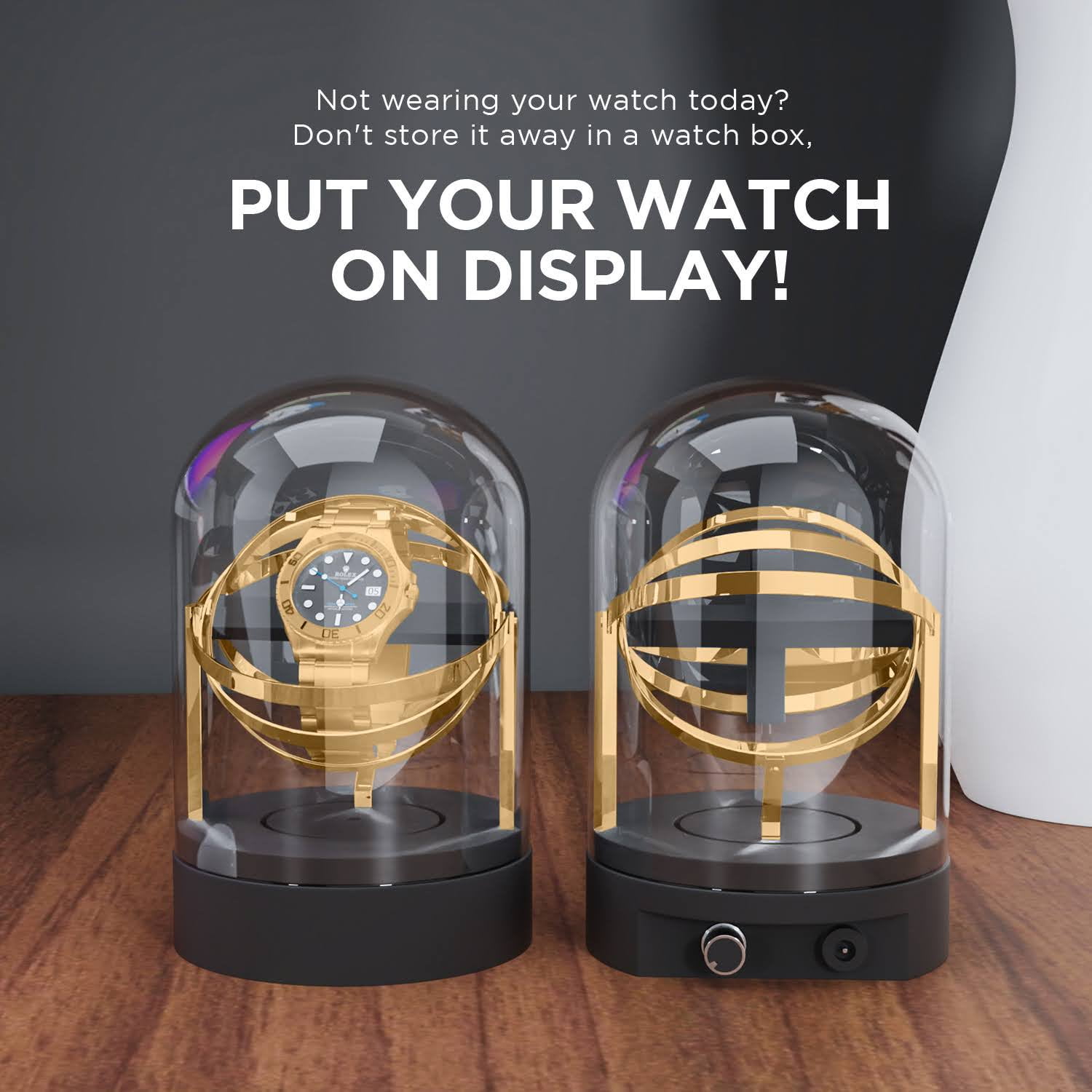 Gold Aestoria Watch Winder for Automatic Watches