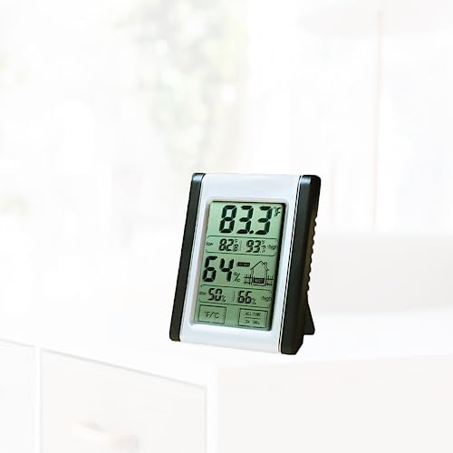 Digital Thermometer and Hygrometer with Touchscreen Display