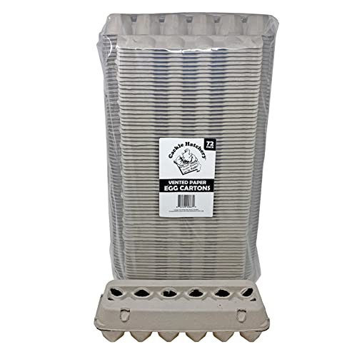 72 Pack of Vented Egg Cartons in Paper Pulp