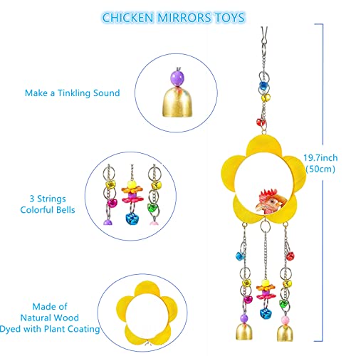 7PCS Chicken Coop Accessories Set: Toys, Swing, Perch, Xylophone, Mirror, Feeder