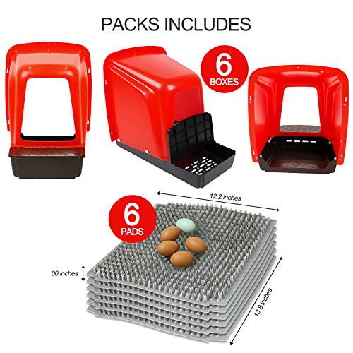 Large Chicken Nesting Boxes with Perch Roll