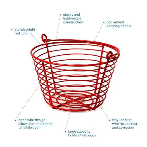 Prevue 8" Red Egg Basket for Chickens