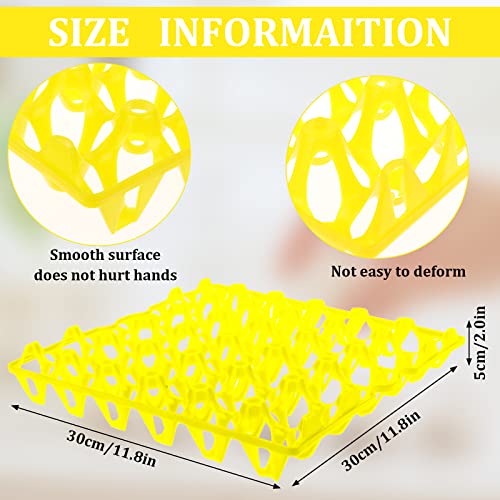 6 Pk Stackable Egg Trays - Durable, Reusable (Yellow)