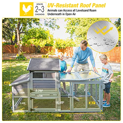 Aivituvin Expandable Chicken Coop - Large Movable Hen House