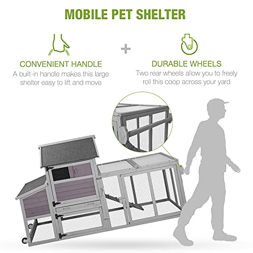 Mobile Multi-Level Chicken Coop for 3-5 Chickens