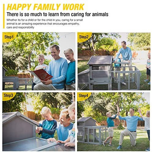 Aivituvin Expandable Chicken Coop - Large Movable Hen House