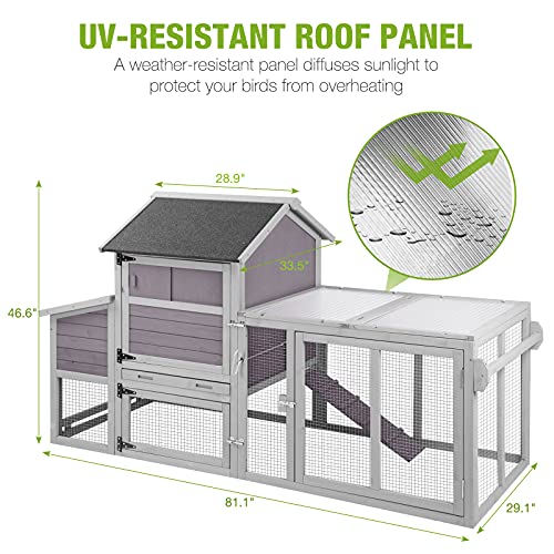 Mobile Multi-Level Chicken Coop for 3-5 Chickens