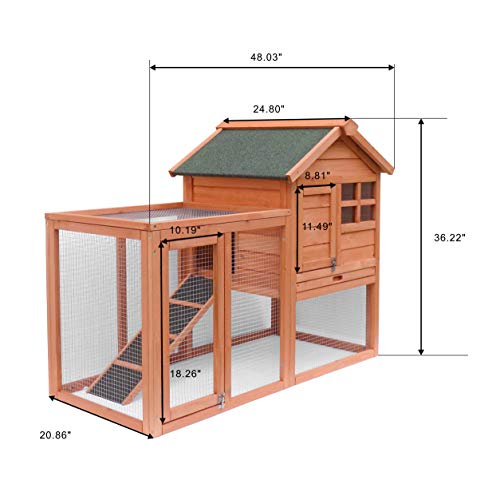 Spacious Wooden Chicken Coop with Ventilation & Nesting Box