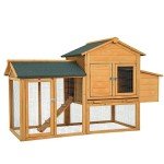 66" Wood Chicken Coop, Indoor/Outdoor, 2-4 Chickens