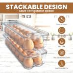 Egg Storage Tray with Lid and Handle - Pack of 2