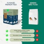 FLYGRUBS Non-GMO Chicken Feed with Extra Calcium (5lb)