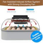 30 Egg Incubator with Humidity Display, Candler and Turner