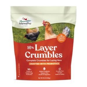 Manna Pro 16% Layer Crumbles Chicken Feed 8 lb