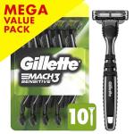 Gillette Mach3 Sensitive Disposable Razors, 10 Count