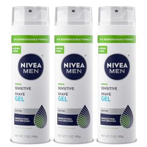 NIVEA MEN Sensitive Shave Gel, 3-Pack