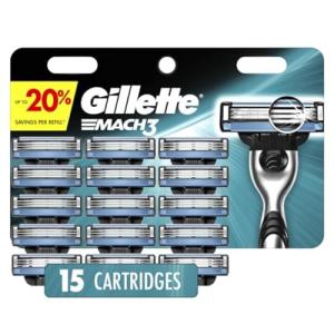 Gillette Mach3 Razor Blades for Men, 15 Count