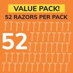 BIC Sensitive Disposable Razors for Men, 52 Count