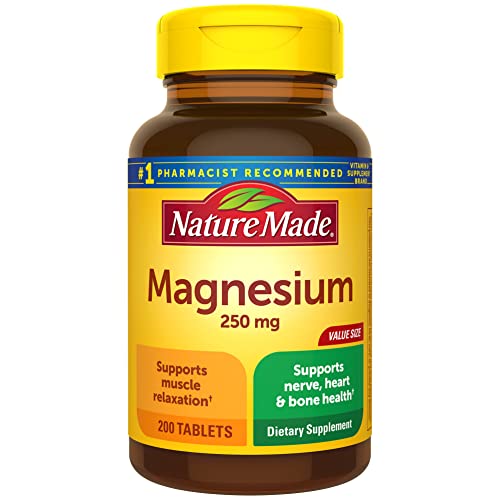 Nature Made Magnesium Vitamin Supplement 250 mg Tablets