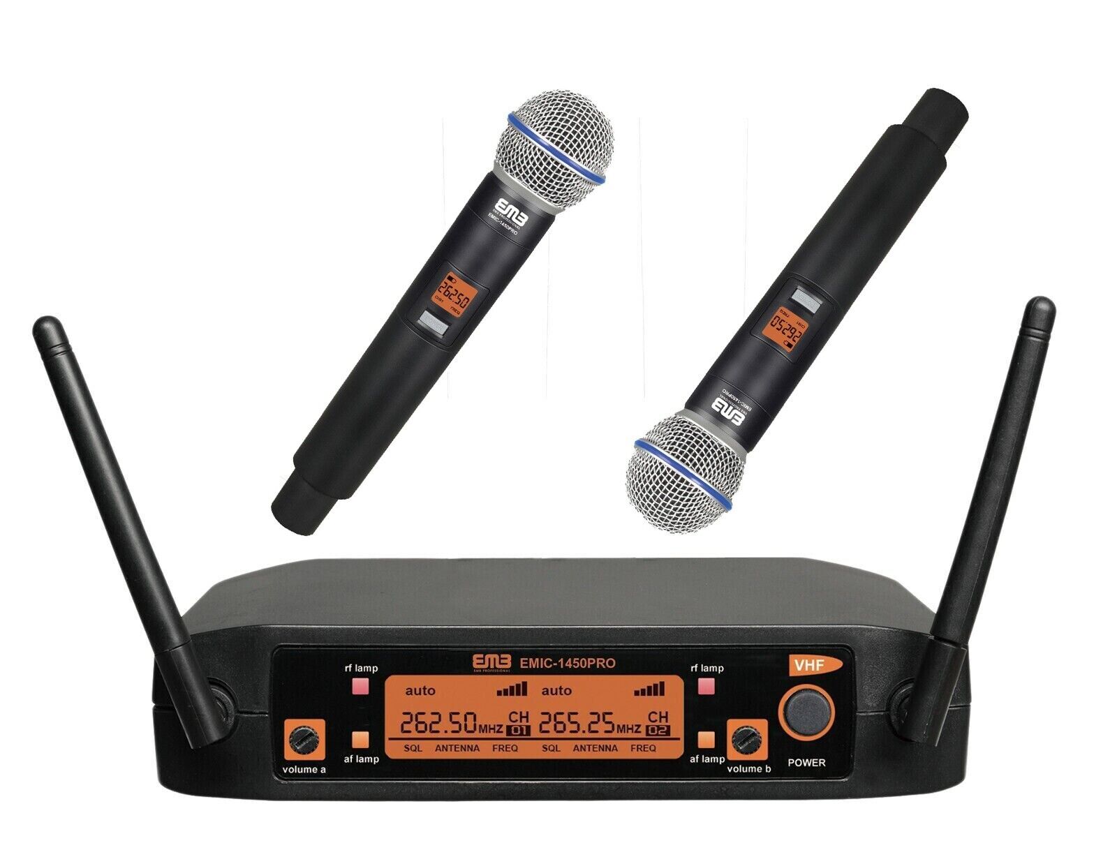 Dual Handheld Wireless Microphone System for Karaoke