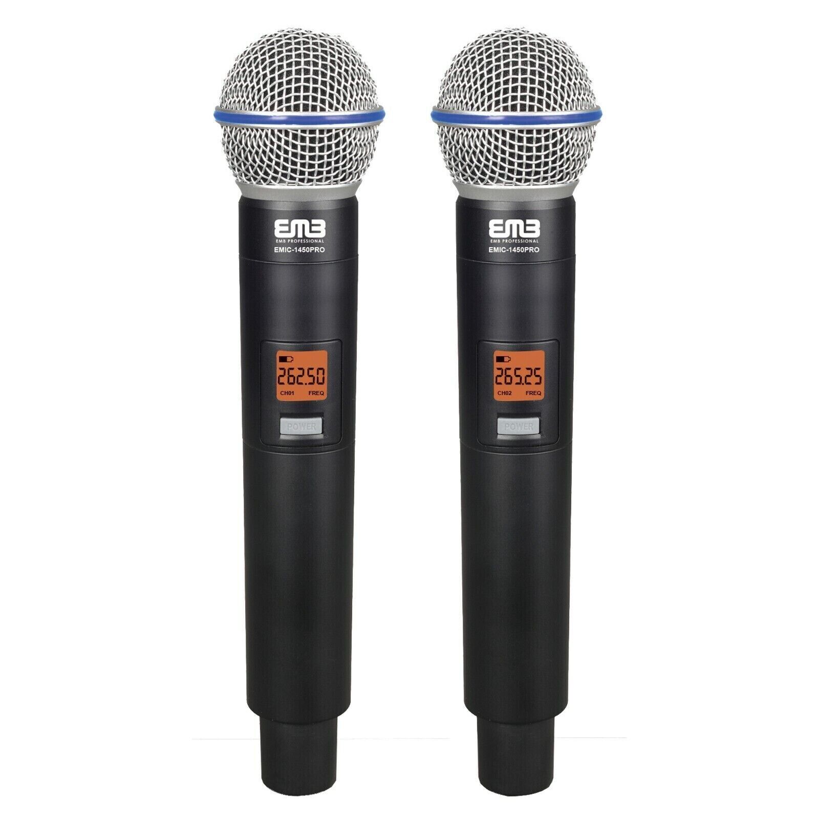 Dual Handheld Wireless Microphone System for Karaoke