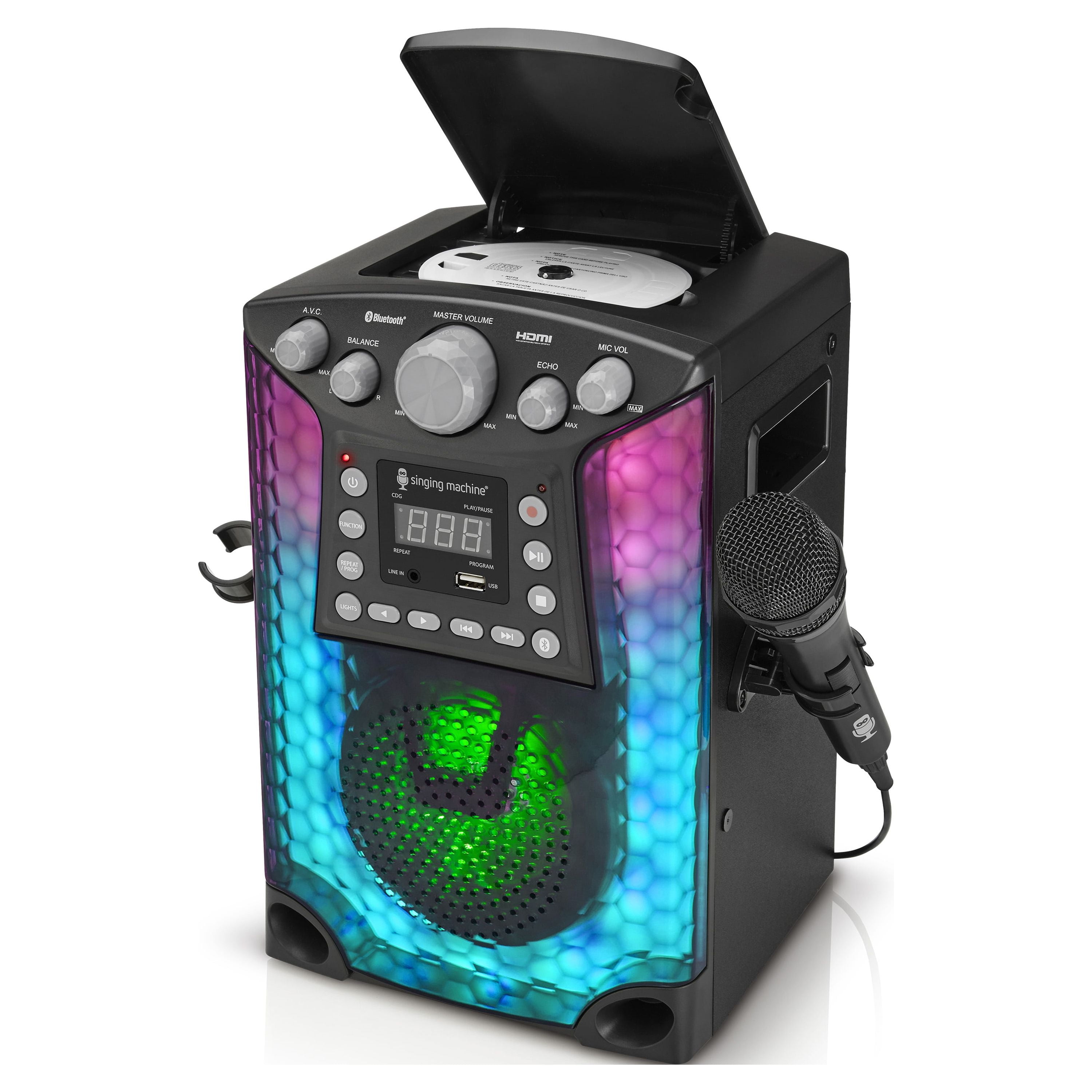 Singing Machine Karaoke Sound System with LED Lights