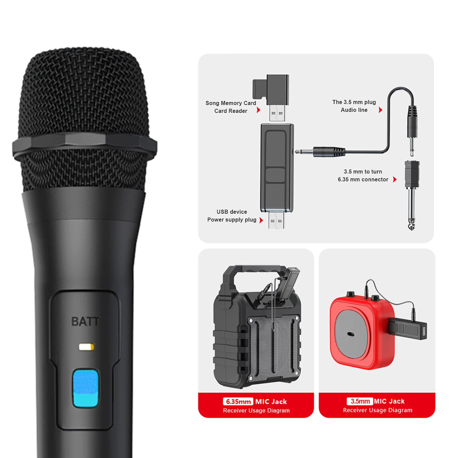 2-Pack VHF Wireless Handheld Microphone System