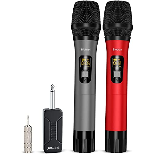 Bietrun UHF Dual Handheld Wireless Microphone Set