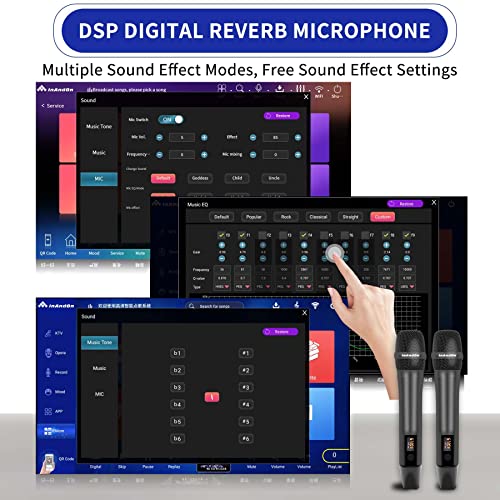 Inandon Karaoke Machine with 15.6" Touch Screen