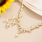 Elegant Cubic Zirconia Necklace and Earrings Set