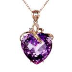 Heart-Shaped Amethyst Pendant Necklace for You