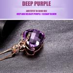 Heart-Shaped Amethyst Pendant Necklace for You