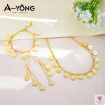 Elegant Gold Coin Necklace Set for Women