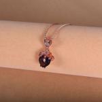 Heart-Shaped Amethyst Pendant Necklace for You