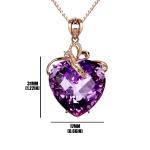 Heart-Shaped Amethyst Pendant Necklace for You