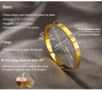 18K Gold Plated Love Bangle Bracelet Set