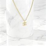 18K Gold Initial Necklace with CZ Pendant for Her